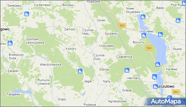 mapa Czumsk Duży, Czumsk Duży na mapie Targeo