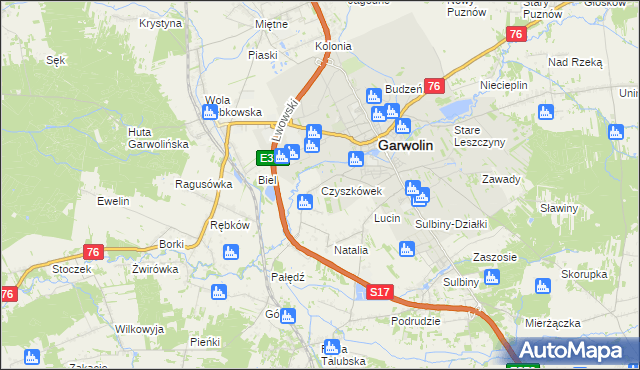 mapa Czyszkówek, Czyszkówek na mapie Targeo