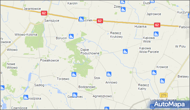 mapa Dąbie Kujawskie, Dąbie Kujawskie na mapie Targeo