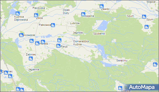 mapa Dąbrówka Dolna gmina Pokój, Dąbrówka Dolna gmina Pokój na mapie Targeo