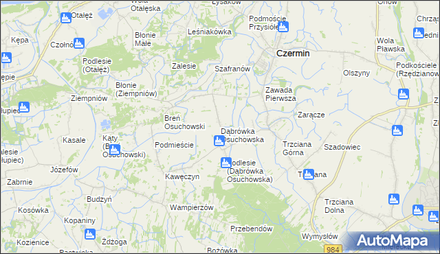 mapa Dąbrówka Osuchowska, Dąbrówka Osuchowska na mapie Targeo