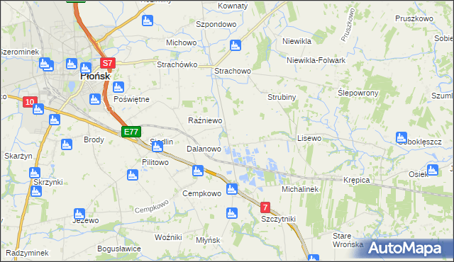 mapa Dalanówek, Dalanówek na mapie Targeo