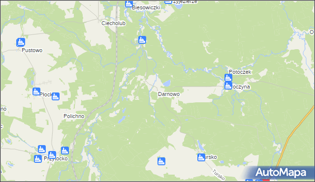 mapa Darnowo gmina Kępice, Darnowo gmina Kępice na mapie Targeo