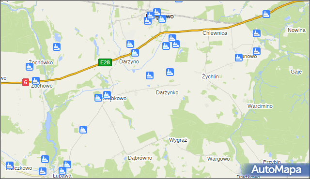 mapa Darżynko, Darżynko na mapie Targeo