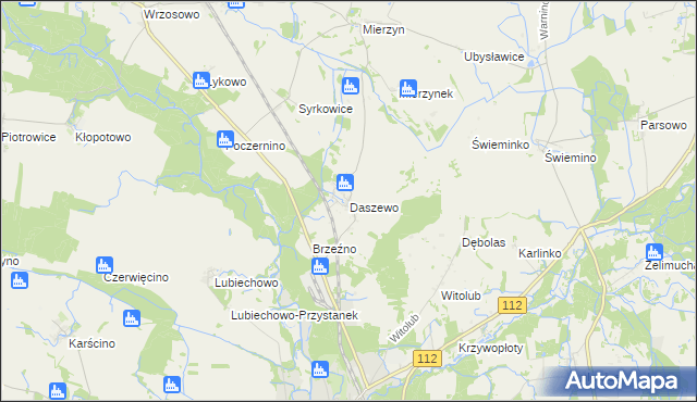 mapa Daszewo, Daszewo na mapie Targeo