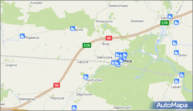 mapa Dębniczka, Dębniczka na mapie Targeo