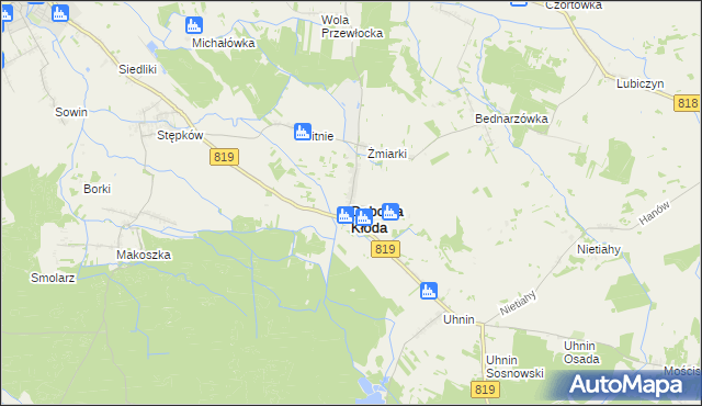 mapa Dębowa Kłoda, Dębowa Kłoda na mapie Targeo