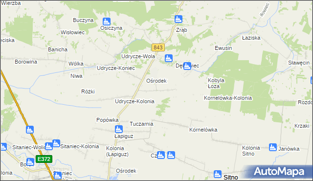 mapa Dębowiec-Kolonia, Dębowiec-Kolonia na mapie Targeo