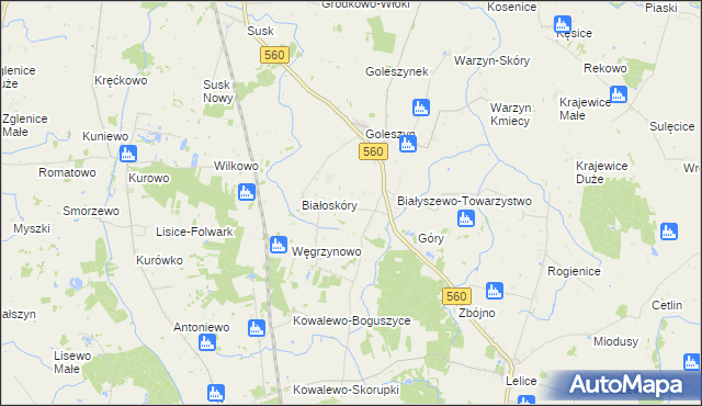 mapa Dębowo gmina Sierpc, Dębowo gmina Sierpc na mapie Targeo