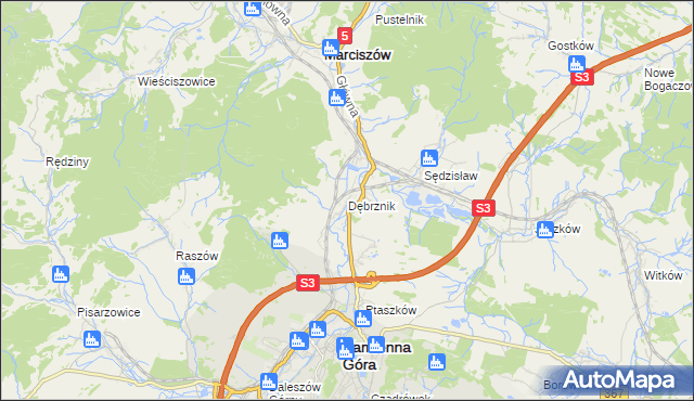 mapa Dębrznik, Dębrznik na mapie Targeo