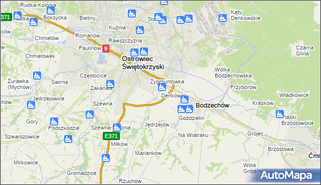 mapa Denkówek, Denkówek na mapie Targeo