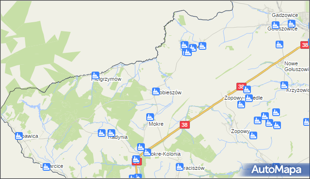 mapa Dobieszów gmina Głubczyce, Dobieszów gmina Głubczyce na mapie Targeo