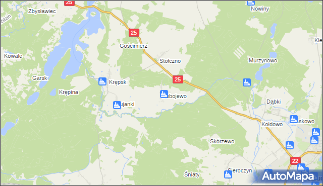 mapa Dobojewo, Dobojewo na mapie Targeo