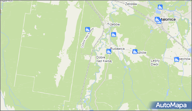 mapa Dobre nad Kwisą, Dobre nad Kwisą na mapie Targeo