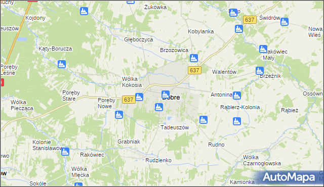 mapa Dobre powiat miński, Dobre powiat miński na mapie Targeo