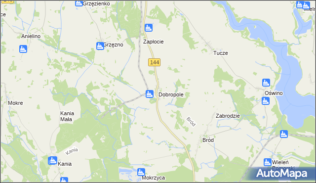 mapa Dobropole gmina Dobra, Dobropole gmina Dobra na mapie Targeo