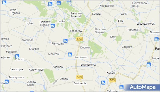 mapa Dobrów gmina Szczawin Kościelny, Dobrów gmina Szczawin Kościelny na mapie Targeo