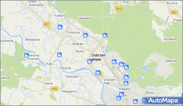 mapa Dobrzeń Wielki, Dobrzeń Wielki na mapie Targeo