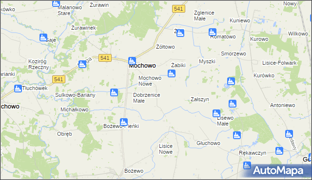 mapa Dobrzenice Duże, Dobrzenice Duże na mapie Targeo