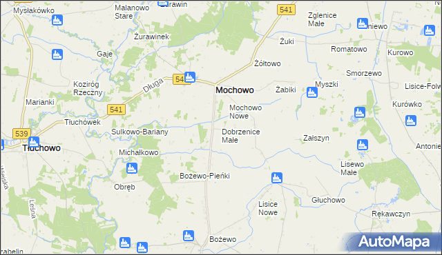 mapa Dobrzenice Małe, Dobrzenice Małe na mapie Targeo