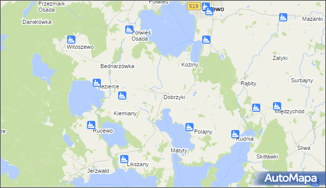 mapa Dobrzyki, Dobrzyki na mapie Targeo