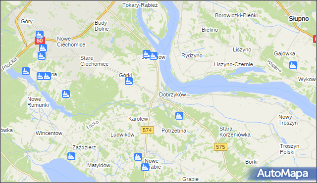 mapa Dobrzyków, Dobrzyków na mapie Targeo