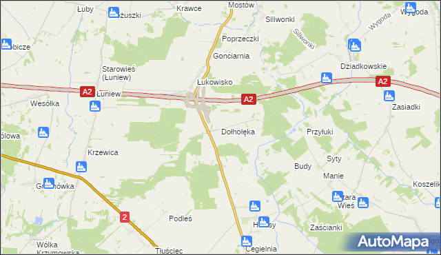 mapa Dołhołęka, Dołhołęka na mapie Targeo