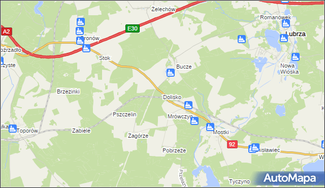 mapa Dolisko, Dolisko na mapie Targeo