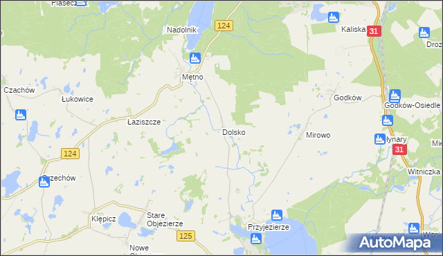 mapa Dolsko gmina Moryń, Dolsko gmina Moryń na mapie Targeo