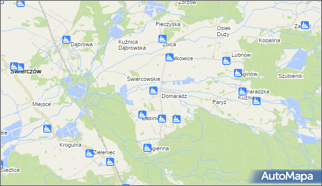 mapa Domaradz gmina Pokój, Domaradz gmina Pokój na mapie Targeo