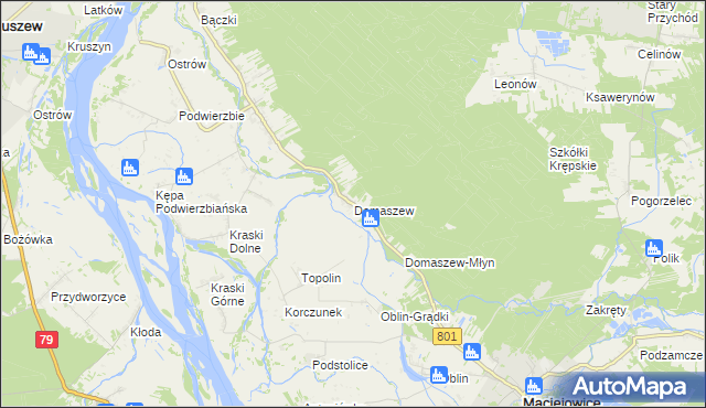 mapa Domaszew, Domaszew na mapie Targeo