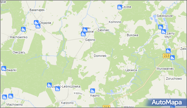 mapa Dominek, Dominek na mapie Targeo