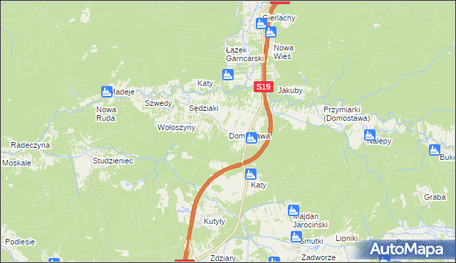 mapa Domostawa, Domostawa na mapie Targeo