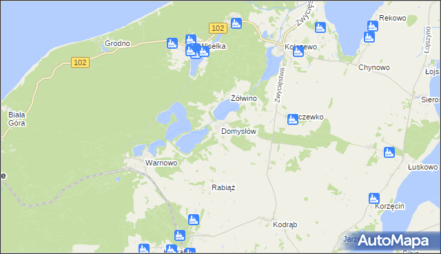 mapa Domysłów, Domysłów na mapie Targeo