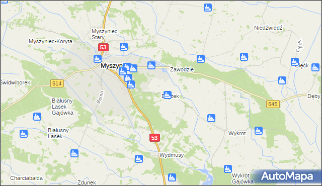 mapa Drężek, Drężek na mapie Targeo