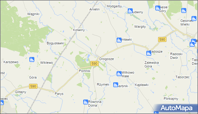 mapa Drogosze, Drogosze na mapie Targeo