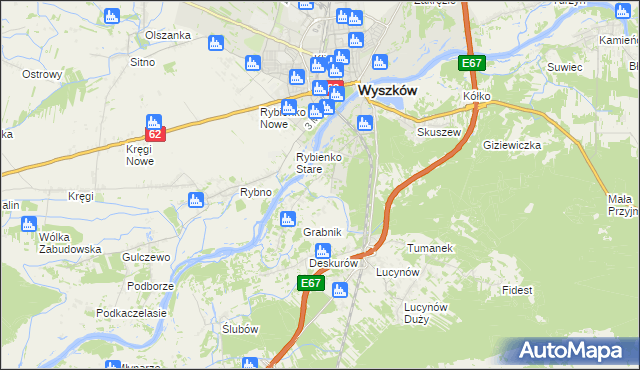 mapa Drogoszewo gmina Wyszków, Drogoszewo gmina Wyszków na mapie Targeo