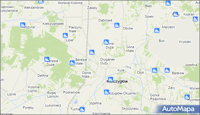 mapa Dryganek Duży, Dryganek Duży na mapie Targeo