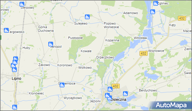 mapa Drzeczkowo, Drzeczkowo na mapie Targeo