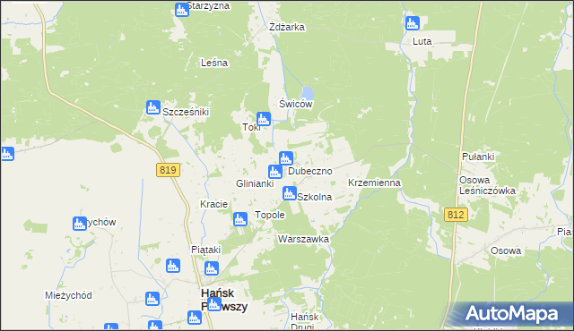 mapa Dubeczno, Dubeczno na mapie Targeo