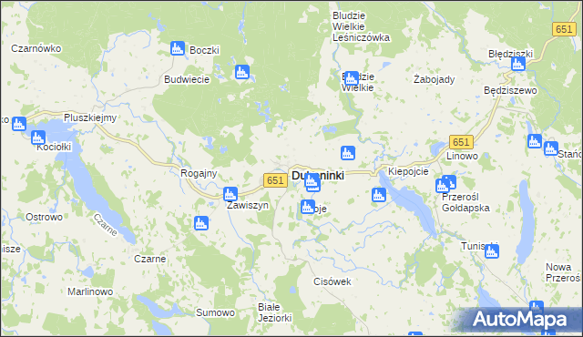 mapa Dubeninki, Dubeninki na mapie Targeo