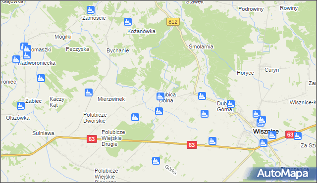 mapa Dubica Dolna, Dubica Dolna na mapie Targeo