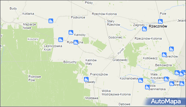 mapa Dubrawa, Dubrawa na mapie Targeo