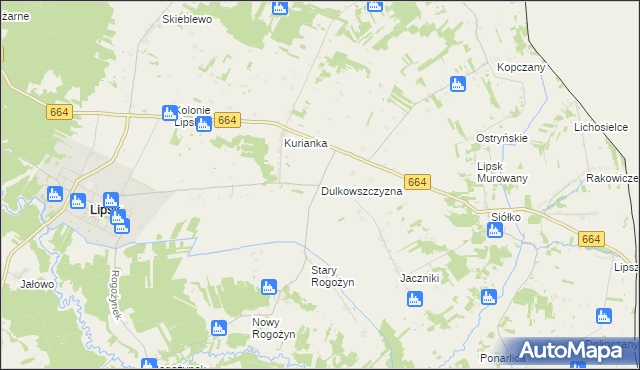 mapa Dulkowszczyzna, Dulkowszczyzna na mapie Targeo