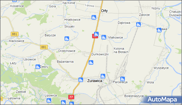 mapa Duńkowiczki, Duńkowiczki na mapie Targeo