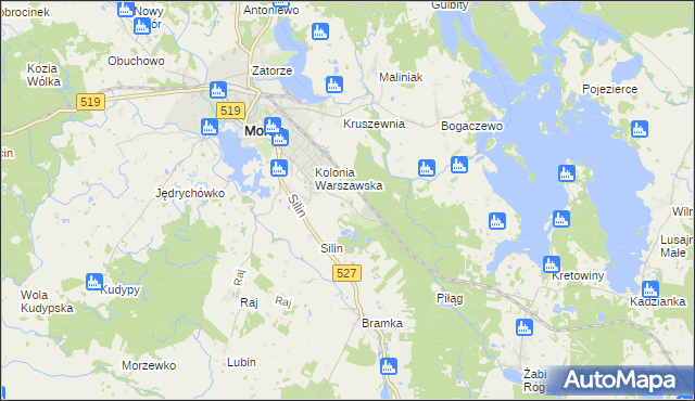 mapa Dury gmina Morąg, Dury gmina Morąg na mapie Targeo