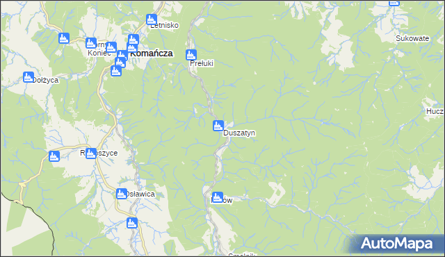 mapa Duszatyn, Duszatyn na mapie Targeo