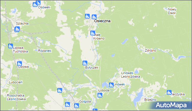 mapa Duże Krówno, Duże Krówno na mapie Targeo