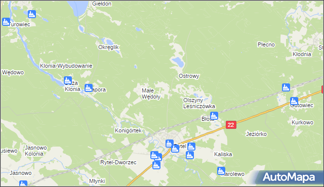 mapa Duże Wędoły, Duże Wędoły na mapie Targeo