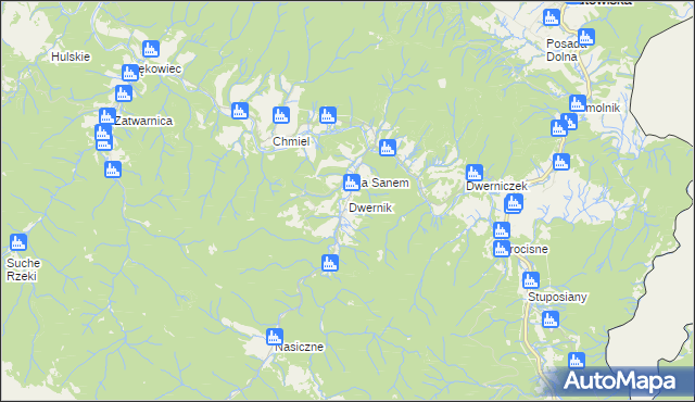 mapa Dwernik, Dwernik na mapie Targeo